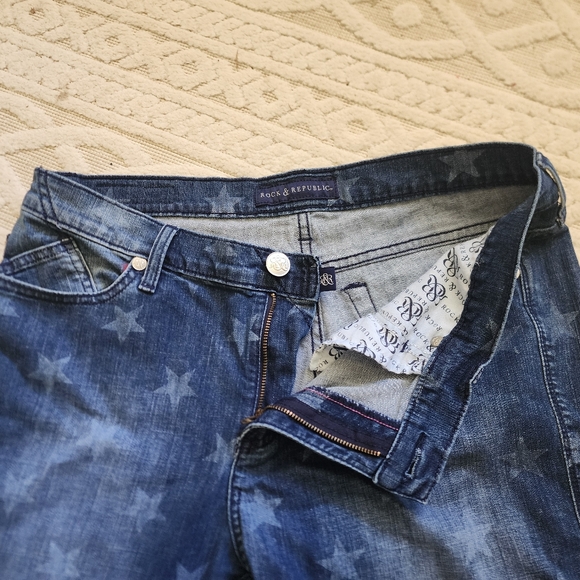 STAR  Patterned Blue Jeans - Picture 10 of 15